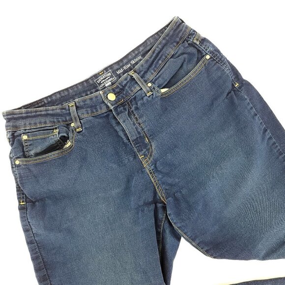 Levi's Women's 14M Mid Rise Skinny Blue Flexible Comfortable Denim Jeans - Picture 2 of 15